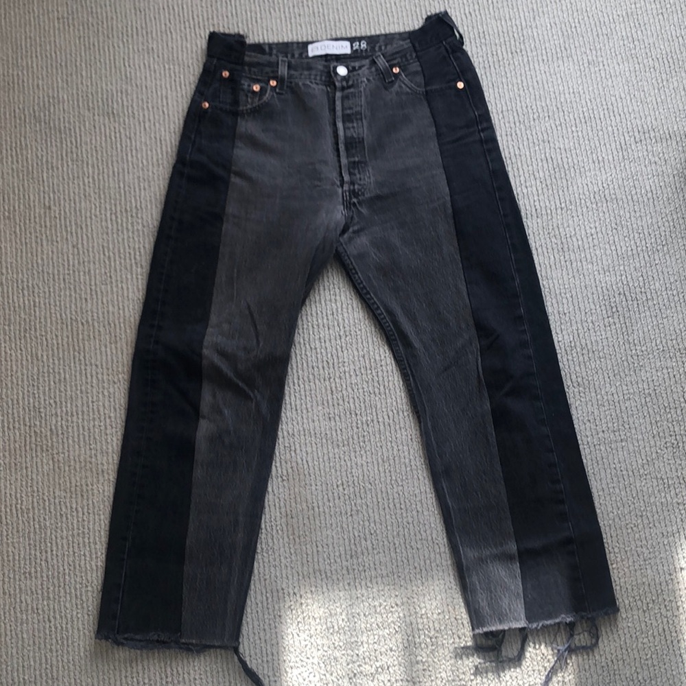 EB Denim Two-Toned Black and Black Size 28